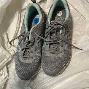 Ryka Women's Gray & Mint Athletic Walking Sneakers